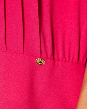 Chanel Pink Sleeveless Pleated Blouse Top Size IT 46 (UK 14-16)