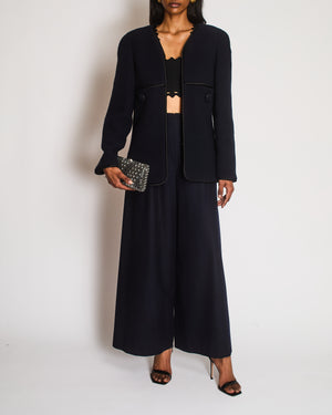Chanel 15/A Paris - Salzburg Navy Collarless Jacket Size FR 42 (UK 14)