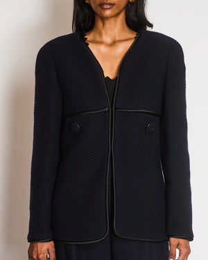 Chanel 15/A Paris - Salzburg Navy Collarless Jacket Size FR 42 (UK 14)