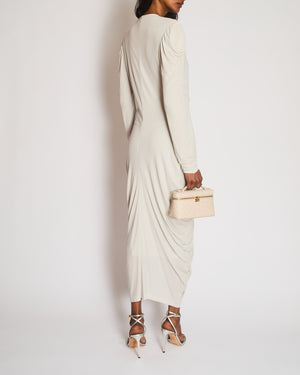 Alexander McQueen Grey Long Sleeve Wrap Dress Size IT 44 (UK 12)