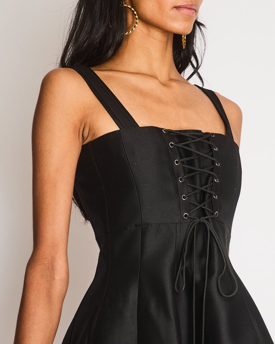 Christian Dior Black Silk Corset Mini Dress Size FR 38 (UK 10)