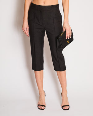 Christian Dior Grey Glitter High Waisted Capri Pants Size FR 38 (UK 10)