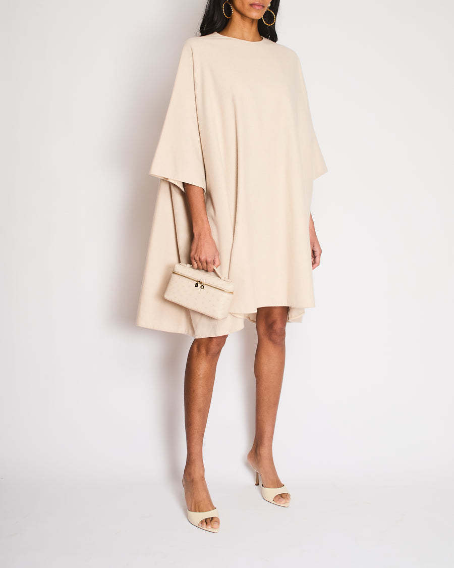 The Row Beige Cashmere Tunic Midi Dress Size M (UK 12)