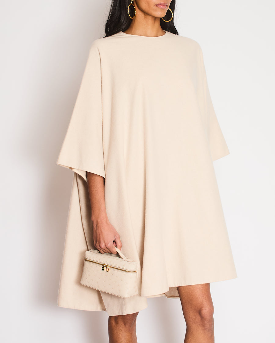 The Row Beige Cashmere Tunic Midi Dress Size M (UK 12)