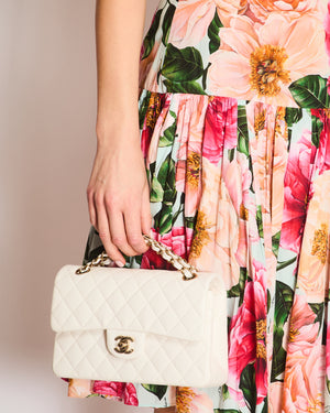 Dolce & Gabbana Pink Floral Print Bralette and Midi Skirt Set IT 40 (UK 8)