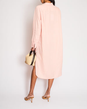 Loro Piana Pink Linen Shirt Dress Size IT 42 (UK 10) RRP £1,525
