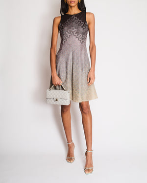 Missoni Purple Glittery Skater Short Dress Size IT 40 (UK 8)