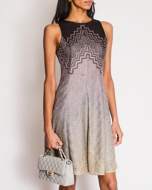 Missoni Purple Glittery Skater Short Dress Size IT 40 (UK 8)