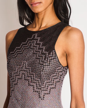 Missoni Purple Glittery Skater Short Dress Size IT 40 (UK 8)