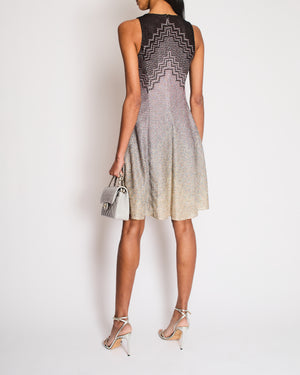 Missoni Purple Glittery Skater Short Dress Size IT 40 (UK 8)