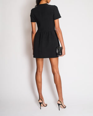 Louis Vuitton Black Short Dress with LV Gold Zipper Detailing FR 34 (UK 6)