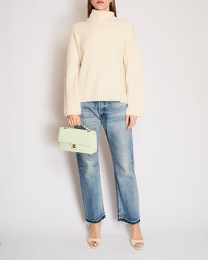 Joseph Cream Wool High Neck Jumper Size XS (UK 6)