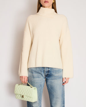 Joseph Cream Wool High Neck Jumper Size XS (UK 6)