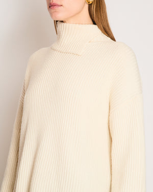 Joseph Cream Wool High Neck Jumper Size XS (UK 6)