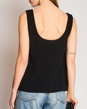 Prada Black Sleeveless A-Line Top with Bow Details Size IT 42 (UK 10)
