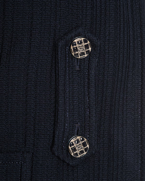 Chanel Navy Single Breasted Two-Piece Jacket and Trouser Set Size FR 42 (UK 14)