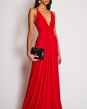 Alaïa Red Halterneck Backless Maxi Dress Size FR 44 (UK 16)