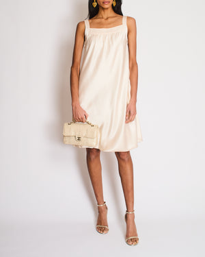 Dolce & Gabbana Ivory Silk Ballon Short Dress Size IT 40 (UK 8)
