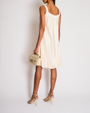 Dolce & Gabbana Ivory Silk Ballon Short Dress Size IT 40 (UK 8)