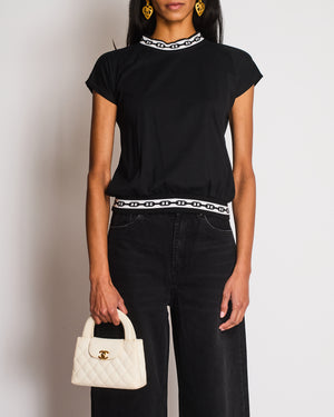 Hermès Black Chaine d'Ancre Detail T-Shirt Size FR 34 (UK 6)