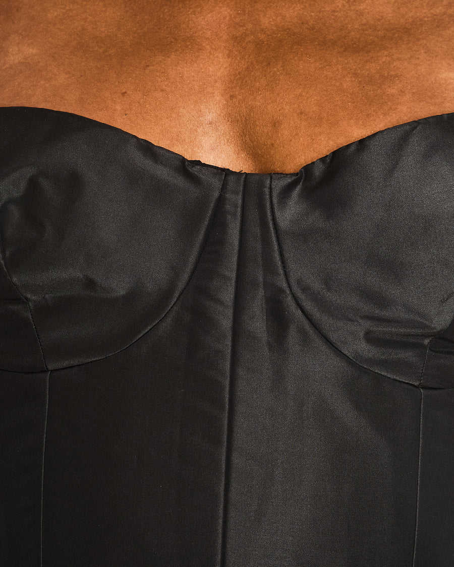 Roland Mouret Black Corseted Bustier Top Size FR 42 (UK 14)