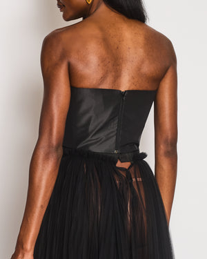 Roland Mouret Black Corseted Bustier Top Size FR 42 (UK 14)