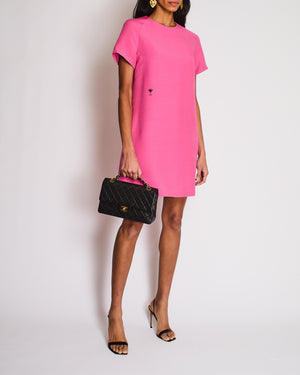 Christian Dior Pink A-Lign Dress with Bee Detail and Pockets on the Side Size FR 40 (UK 12)