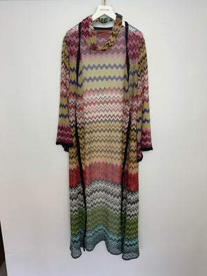 Missoni MARE Multicolour Beach Cover-Up with Matching Headband Set Size IT 42 (UK 10)