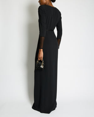 Tom Ford Long Sleeve Maxi Dress With Wrap Over Belt Detail Size IT 40 (UK 8)