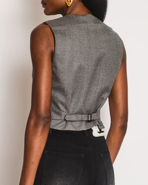 Wardrobe NYC Grey Two-Piece Waistcoat and Blazer Set Size S/M (UK 8/10)