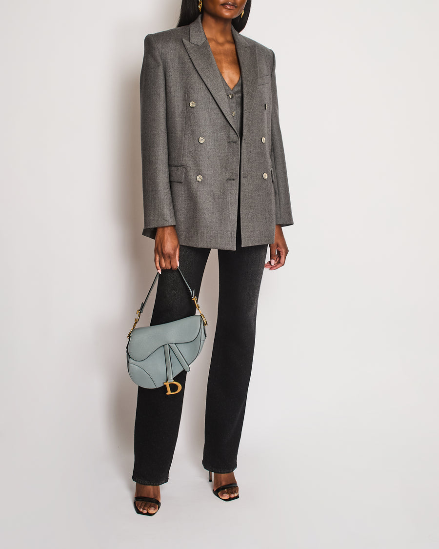 Wardrobe NYC Grey Two-Piece Waistcoat and Blazer Set Size S/M (UK 8/10)