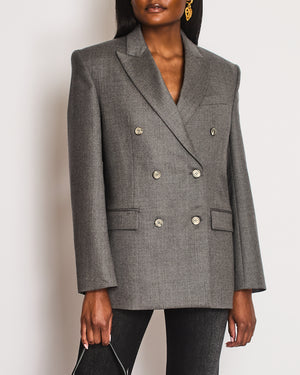 Wardrobe NYC Grey Two-Piece Waistcoat and Blazer Set Size S/M (UK 8/10)