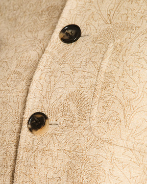 Loro Piana Beige Spagna Jacket with Matching High-Waisted Shorts Size IT 38 (UK 6)