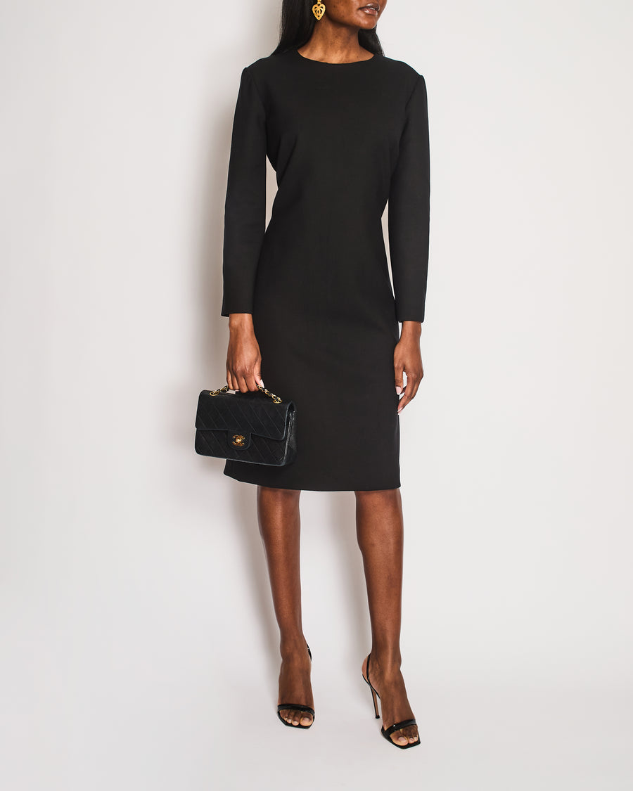 The Row Black Long Sleeve Midi Dress Size US 10 (UK 14) – Sellier