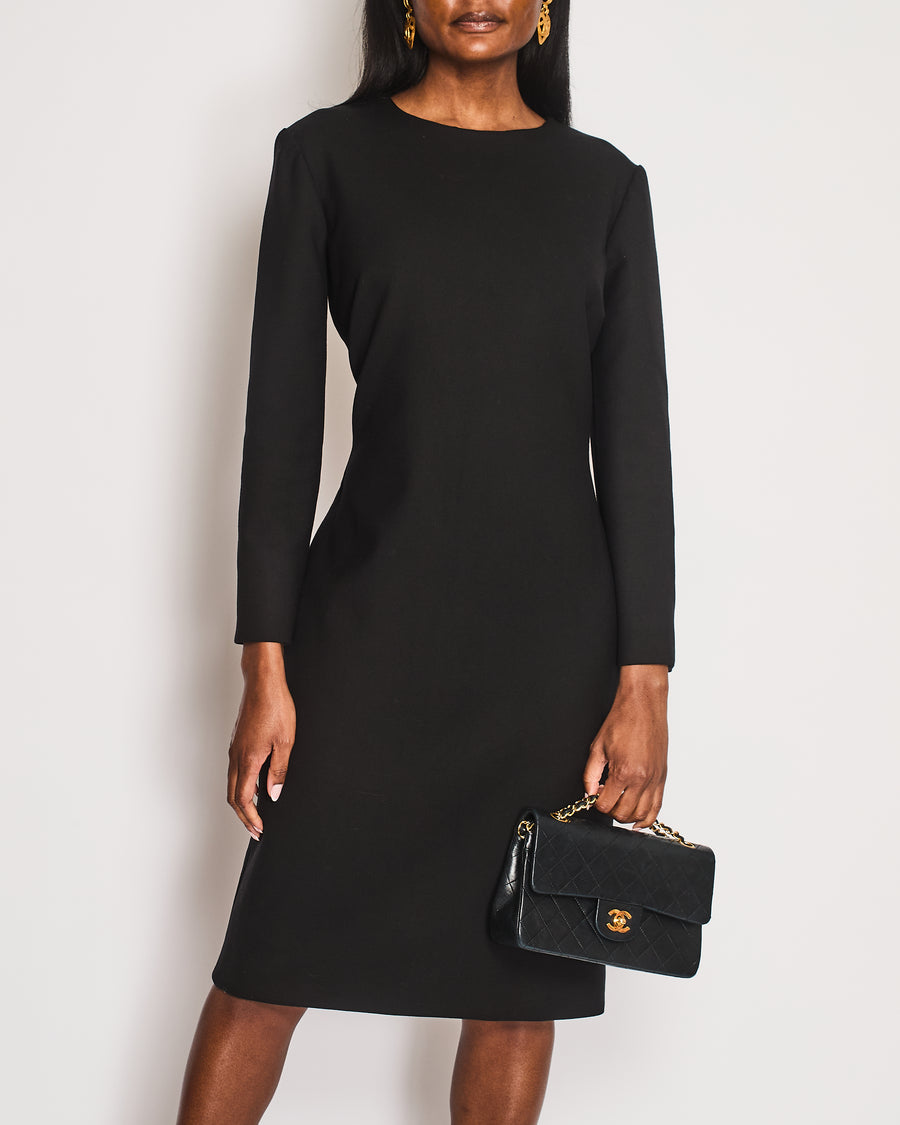 The Row Black Long Sleeve Midi Dress Size US 10 (UK 14)