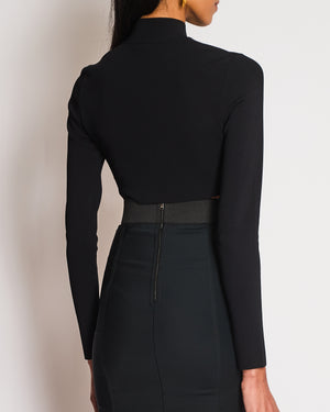 Stella McCartney Black Miracle Long-Sleeve Compact Knit Top Size S (UK 6/8) RRP £890