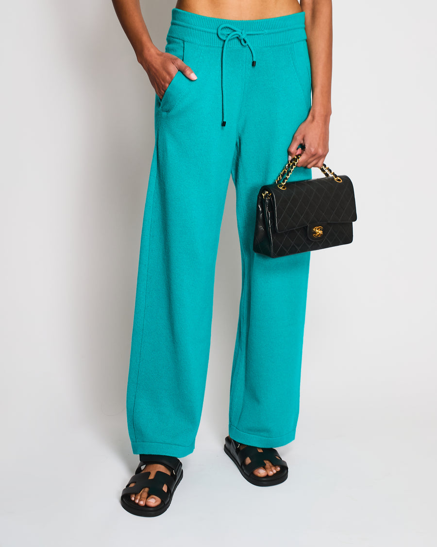 Hermès Green Cashmere Vest and Trouser Set Size FR 34/38 (UK 6/10)