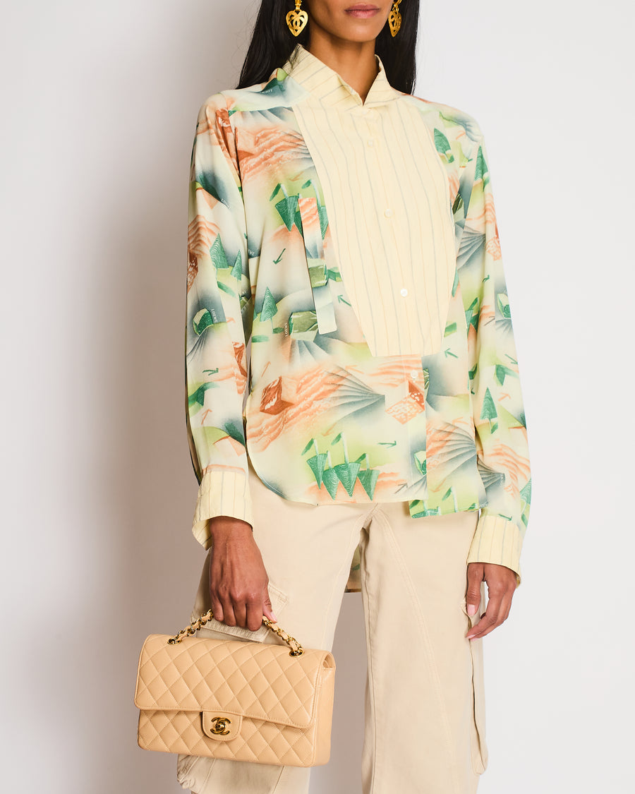 Loewe Green Forest Logo Print Button Down Shirt Size S (UK 8)