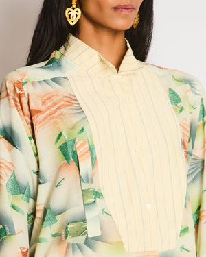 Loewe Green Forest Logo Print Button Down Shirt Size S (UK 8)
