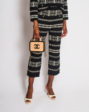Chanel Black Crochet CC Culottes with Logo Button Detail Size FR 40 (UK 12)