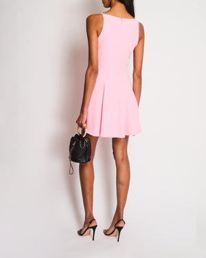 Versace Pink Strap Skater Dress with Inner Ribbed Bustier Detail Size IT 42 (UK 10)