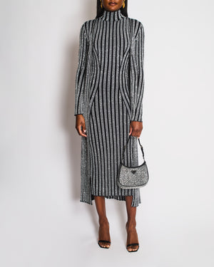 Missoni Black Zig Zag Sequin Print Sleeveless Maxi Dress with Matching Cardigan Set Size IT 38 (UK 6)