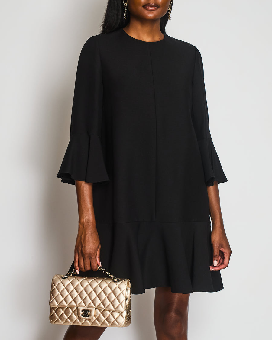 Valentino Black Ruffle Trim Details Mini Dress Size IT 44 (UK 12) – Sellier Valentino Black Ruffle Trim Details Mini Dress Size IT 44 (UK 12) – Sellier