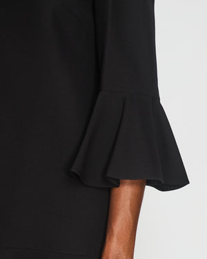 Valentino Black Ruffle Trim Details Mini Dress Size IT 44 (UK 12)