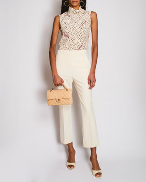 Max Mara Cream Straight-Leg Suit Trousers Size IT 40 (UK 8)