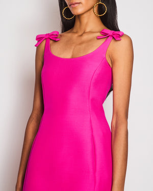Valentino Pink Sleeveless Mini Dress With Bow Details Size IT 36 (UK 4)