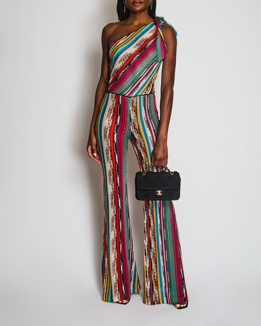 Missoni Multi-Coloured Sparkly One Shoulder Jumpsuit Size IT 42 (UK 10)