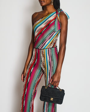 Missoni Multi-Coloured Sparkly One Shoulder Jumpsuit Size IT 42 (UK 10)
