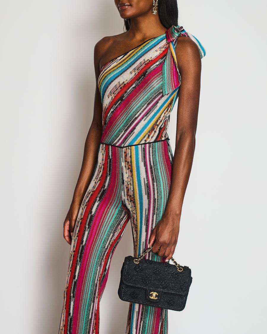 Missoni Multi-Coloured Sparkly One Shoulder Jumpsuit Size IT 42 (UK 10)