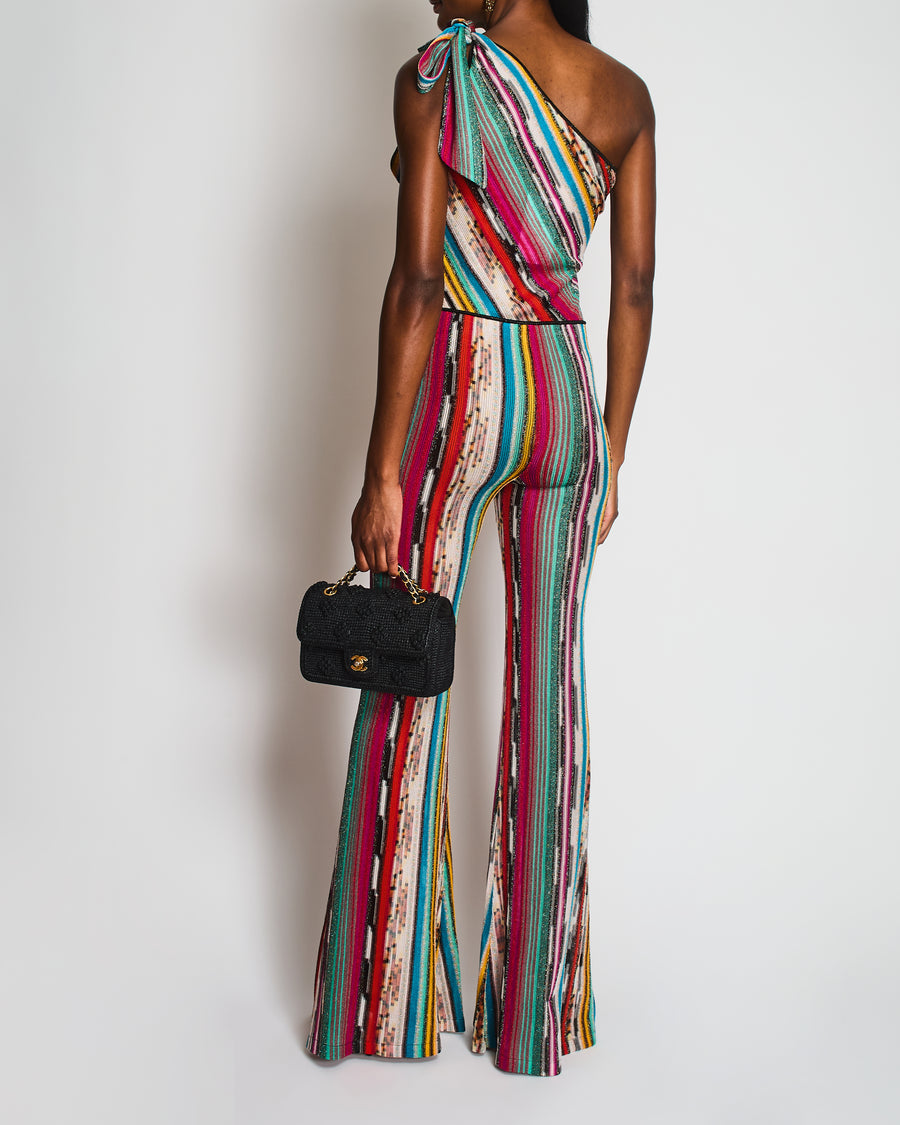 Missoni Multi-Coloured Sparkly One Shoulder Jumpsuit Size IT 42 (UK 10)